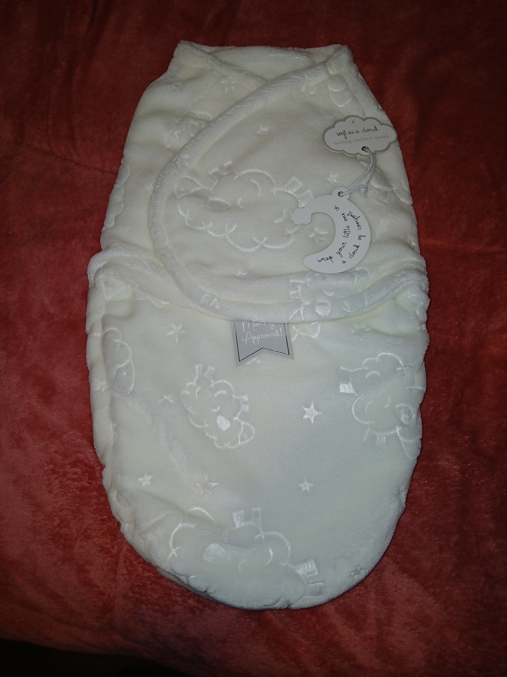 Soft As A Cloud NWT Embossed Baby Swaddle Sack